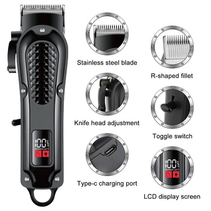 Men's Hair Clippers Beard Trimmer Cordless Electric Shaver Haircut Grooming Kit