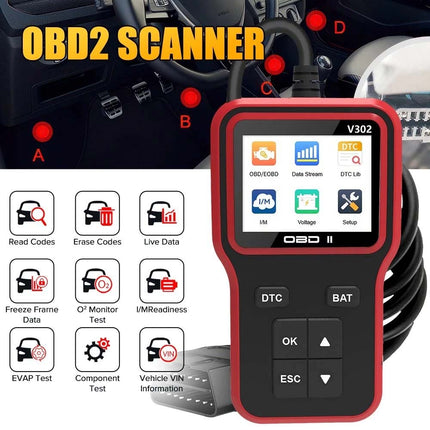 OBD2 Scanner Diagnostic Tool Engine Code Reader OBDII/EOBD Auto Scanner Car