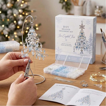 DIY Beaded Christmas Tree Ornament Craft Kit Handmade Beaded Hanging Set Style 2