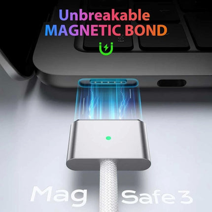 140W USB-C to MagSafe 3 Cable 2m  Silver Charger & Cable Type C Charging MacBook Pro Air M2 M3 M4