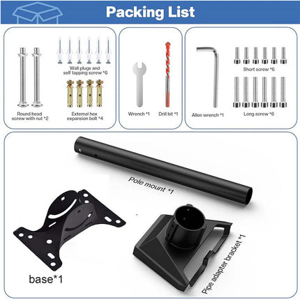 Starlink Roof Mount Gen 3, 180° Adjustable Starlink Pivot Mount, Heavy Duty