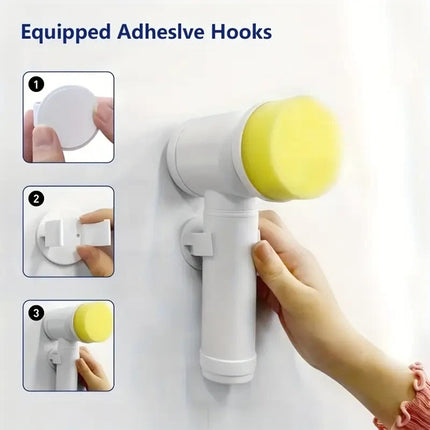 5 in 1 Electric Cleaning Brush Spin Scrubber Cordless USB Rechargeable Handheld