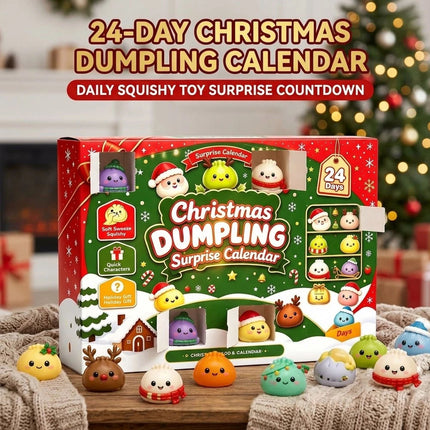 2026 Christmas Advent Calendar - 24 Days Squishy Toy Set & Dumpling Surprises, Festive Xmas Gift