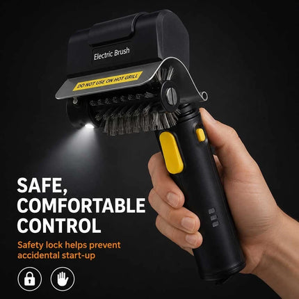 Cordless Electric BBQ Grill Brush Cleaner 1100RPM Rechargeable Stainless Steel