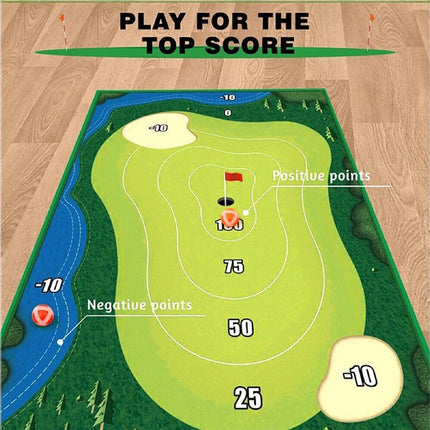 Chipping Golf Game Mat Indoor Stick Chip Game with 20 Grip Golf Balls