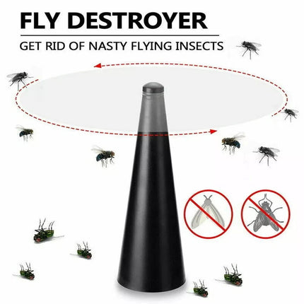 2 x BBQ Shoo Away Fly Bug Repellent Fan Outdoor Picnic Camping RV Caravan Garden Black