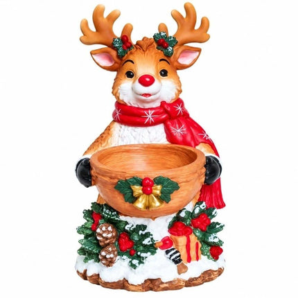Creative Christmas Candy Bowl Figurine Funny Miniature Sculpture Prop