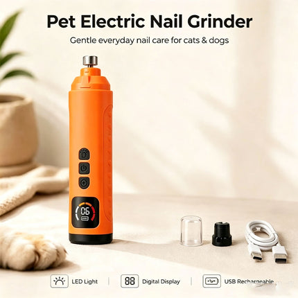 2026 Upgraded 6-Speed Pet Nail Grinder Quiet Electric Nail Trimmer for Dog & Cat