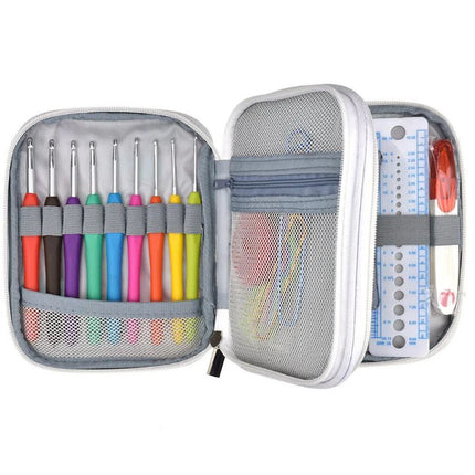 72Pcs Crochet Hooks Set Kit Yarn Knitting Needles Sewing Tools Grip With Bag DIY