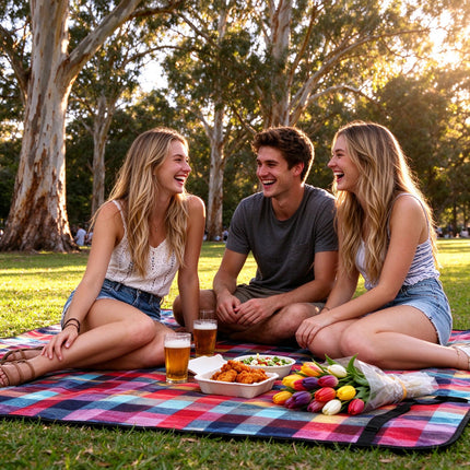 Large Water Resistant Picnic Blanket 200x200cm Foldable Outdoor Camping Beach Mat