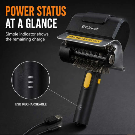 Cordless Electric BBQ Grill Brush Cleaner 1100RPM Rechargeable Stainless Steel