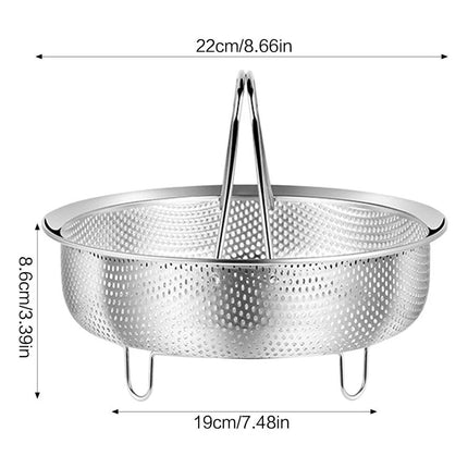22CM Stainless Steel Vegetable Steamer Basket For Instant Pot Insert Steamer Basket
