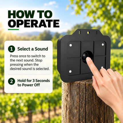 1PCS Waterproof Bird Repellent Outdoor Solar Bird Deterrent for Geese 129dB