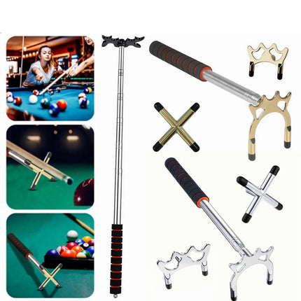 4PCS Pool Snooker Billiard Table Cue Rest Cross and Spider Jigger Brass Set AU