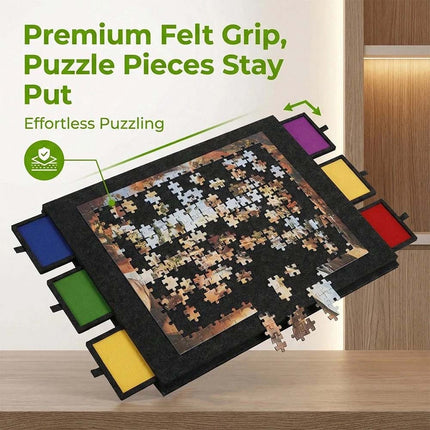 Felt Puzzle Board Felt Jigsaw Puzzle Board Tilting Puzzle Table 1000Pcs Storage