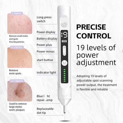 Plasma Beauty Pen for Skin Blemish Freckle & Dark Spot Pigment Correction Beauty Device White