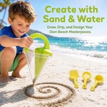 Spilling Funnel Sand Beach Toys,Dripper Writing Sand & Water Mixing Castle Maker