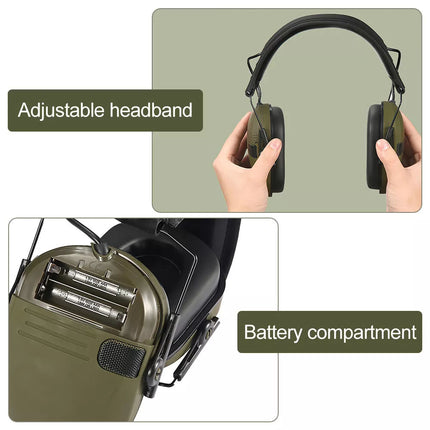Electronic Earmuff Shooting Ear Protection Hearing Muff Slim Anti-noise