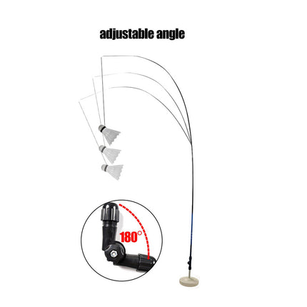 Selfstudy Badminton Trainer Set Telescopic Rod Rebound Training Practice Tool H