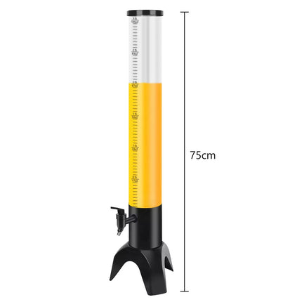 1Pack Beer Tower Dispenser Clear Beverage Tower Dispenser Removable Ice Tube