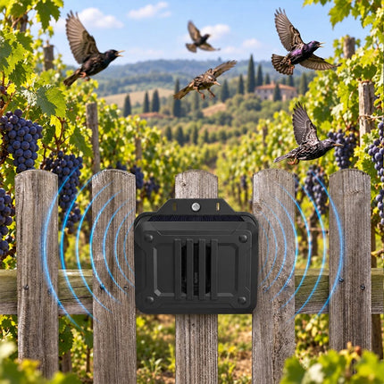 1PCS Waterproof Bird Repellent Outdoor Solar Bird Deterrent for Geese 129dB