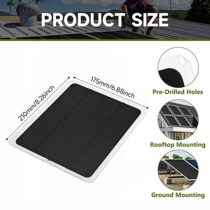12V 60W Solar Panel Trickle Car Battery Charger Power Portable Waterproof Boat