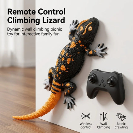 2.4G Remote Control Wall Climbing Lizard Toy with Realistic Movements, LED