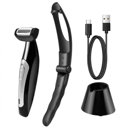 Body Hair Removal Electric Back Shaver Razor Manscaping Trimmer for Mens