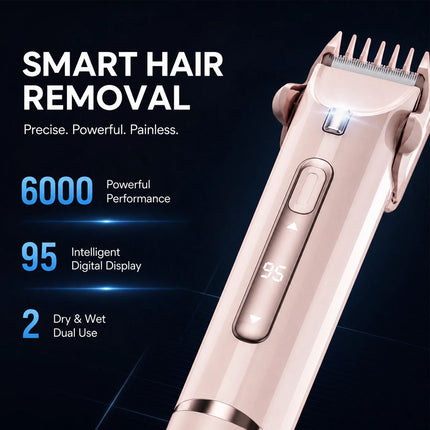 LED Dual Head Shaver Women Electric Bikini Trimmer Wet & Dry Use Hair Removal