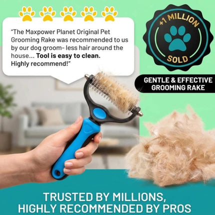 Pet Pro Grooming Tool,Dual-Sided Pet Comb for Dogs & Cats,Professional Tool  （Blue (Large)1PCS）