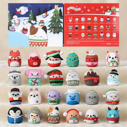 24 Day Micromallows Holiday Advent Calendar 2.5" PVC Toys Christmas Countdown