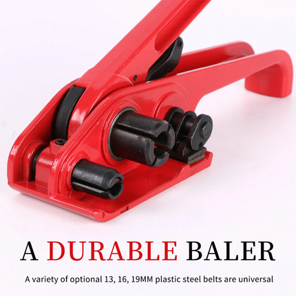 Manual Strapping Tool Red Tensioner Plastic Steel Banding Packing Tightener Kit