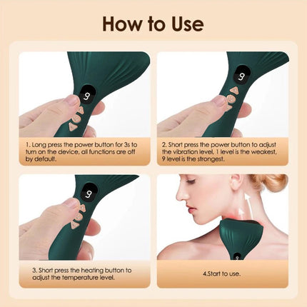 Electric Massager Tool Body Gua sha Scraping Fat Burning Anti-Cellulite 9 Levels