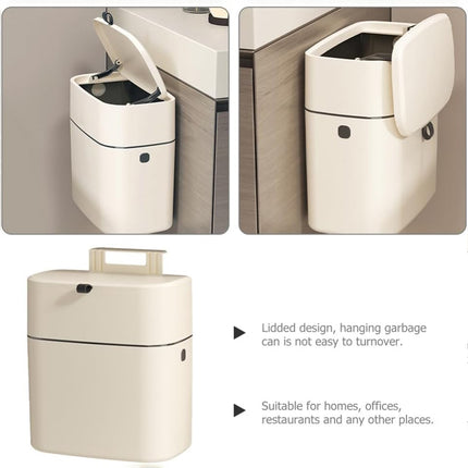 Kitchen Trash Bin Wall Mounted Door Hanging Cupboard Bin Garbage Can Wastebasket