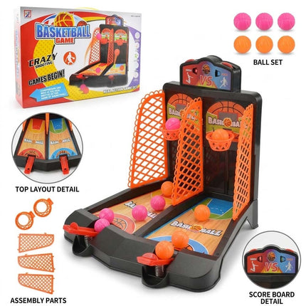 2 Players Mini Basketball Shooting Game Indoor Table Games Set Toy Gift