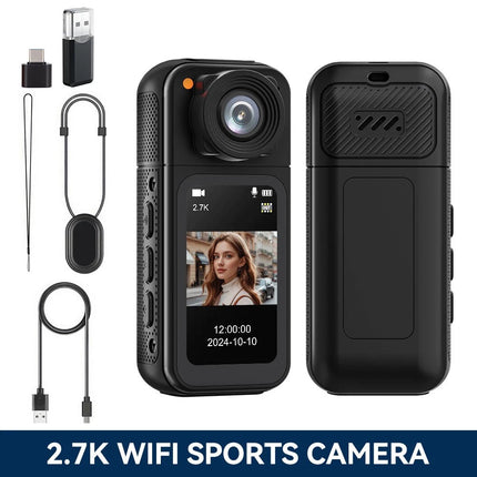 2.7K Portable WiFi Camera Thumb Action Camera Pocket Cam with Lanyard