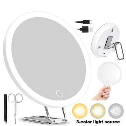 30x Magnifying Makeup Cosmetic Beauty Bathroom Mirror with LED Light 360° Spin