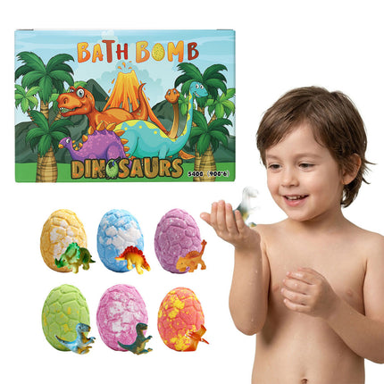 6Pcs Dinosaur Egg Bath Bombs For With Surprise Toys Inside Bath Salt Ball