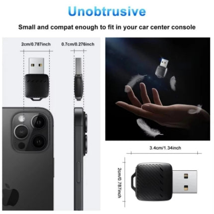 2in1 USB Wireless CarPlay Adapter For iPhone Carplay Dongle Plug Play Mini Box