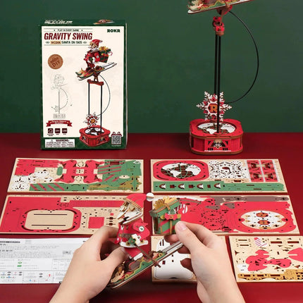 Santa on Skis Pendulum Balance Toy 3D Puzzle Model Building Kits Toys