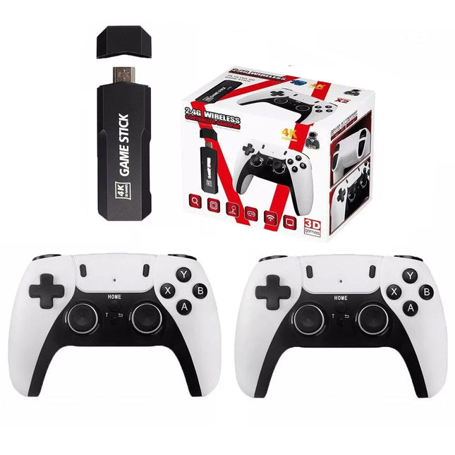 256G 58000+ 4K HDMI TV Video Game Stick Retro Gaming Console w/ 2 Wireless Controller