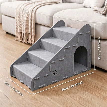 4 Step Ramp Stairs for Sofa & Chair NonSlip Sturdy Pet Steps Cats Dogs