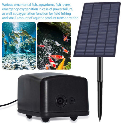 1 PCS Solar oxygen pump(1xAir Stone) Outdoor Solar Oxygenator Aquarium Pond Fish Tank Aerator Air Pump Oxygen Stone