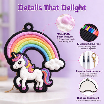 Christmas Gifts Magic Puffy Paint 3D Foam Texture Painting Kit DIY Bubble Drawing Pens Art Set
