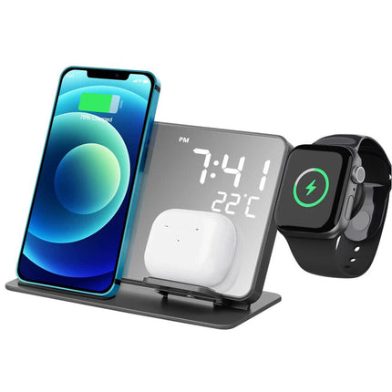 4 in 1 Foldable Wireless Charger Fast Charging Station for Watch iPhone Earphone