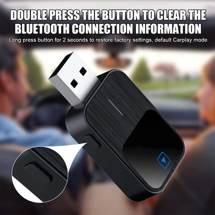 Wired Convert Wireless CarPlay Android Auto Connection USB Dongle Adapter