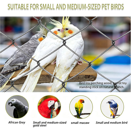 8PCS Natural Wooden Bird Perch Stand Branch, Parrot Cage Perch for Cockatiels Budgies