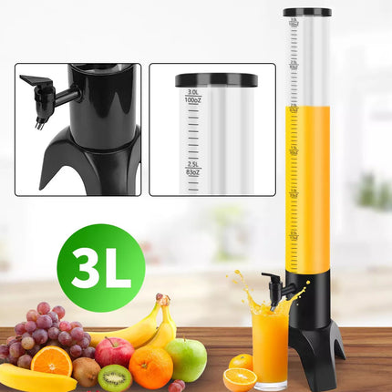 1Pack Beer Tower Dispenser Clear Beverage Tower Dispenser Removable Ice Tube