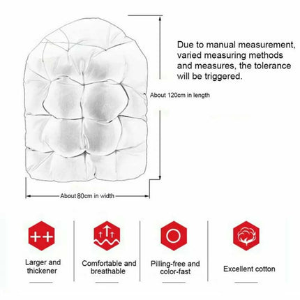 Waterproof Hanging Egg Chair Cushion Sofa Swing Chair Seat Relax Thick All-Weather Comfort Pad Light Grey