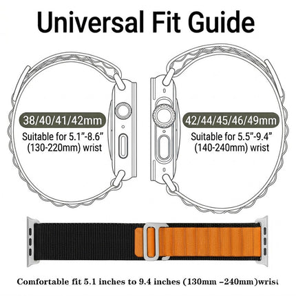 For Apple Watch iWatch Band Strap 9 8 7 6 SE 46mm 42mm 44mm SE Ultra Nylon Alpine